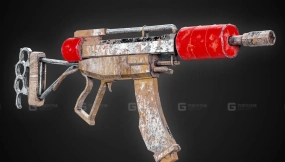 末世游戏就绪枪械 + 4K纹理 - Blenderkit系列06-Apocalyptic Game-Ready Guns + 4k Textures - Blenderkit Series06