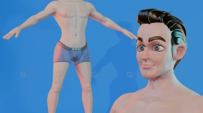 风格化卡通成年男性-Stylized Cartoon Adult Man