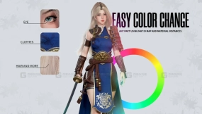 【UE】国风女性武侠角色模型 Samurai Girl Tomoe