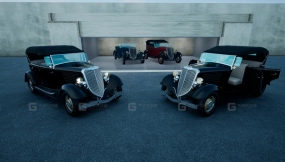 【UE】可驾驶复古老爷车汽车法顿 Drivable retro car Farton