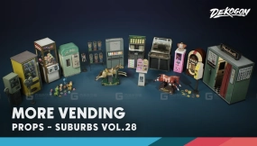 【UE5.1】郊区卷28 - 更多自动售货机（纳米与低多边形） Suburbs VOL.28 - MORE Vending (Nanite and Low Poly)