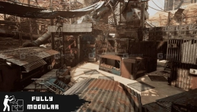 【UE】末日科幻模块化城镇  Post Apocalyptic Town