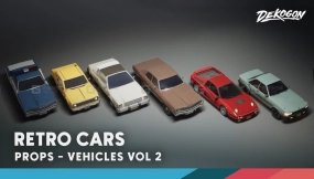 【UE】复古汽车车辆  Vehicles VOL.2 - Retro Cars (Low Poly)