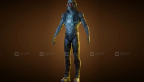 粗犷赛博格法外之徒角色  Rugged Cyborg Outlaw Character