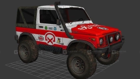 越野车火墙款 - Offroader Fire wall 3D model-11