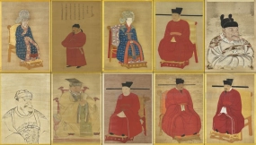 历代帝王帝后人物画像国画素材 Historical emperors and empresses portrait Chinese painting materials