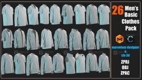 26件男士短袖衬衫卫衣长袖外套T恤 26 Men's Basic Clothes Pack - Vol1