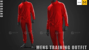 男士运动服运动裤套装外套束脚裤模型 Mens - Training Outfit MD264