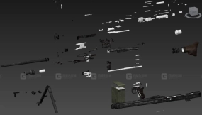 MG-3（MG42）3D模型-40 - MG-3 (MG42) 3D model-40