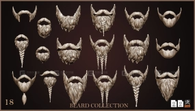 胡须合集 - 18款胡须（ZTL格式） - Beard Collection - 18 beard ZTL