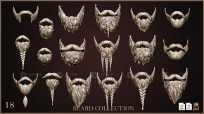 胡须合集 - 18款胡须（ZTL格式） - Beard Collection - 18 beard ZTL