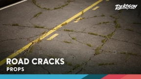 【UE】道路裂缝合集（低多边形）  Road Cracks VOL. (Low Poly)