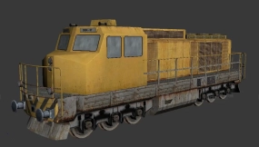 柴油火车引擎 - Diesel train engine 3D model-6