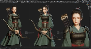 Blender卡通风格化弓箭手人物角色建模教程 Archer Character Modeling By Flycat