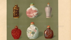 中国风瓷器花瓶彩釉彩绘参考素材 Chinese style porcelain vase glaze painting reference materials