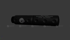步枪消音器 3D模型-39 Rifle Suppressor 3D model-39