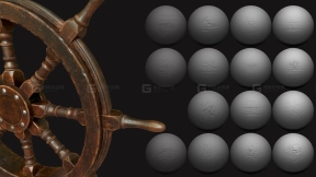 50个木纹笔刷 ZBrush - Wood Surface 