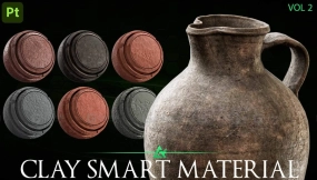 9种高质量泥土粘土陶罐智能材质球 High-Detail Clay Smart Material