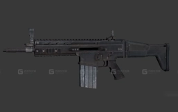 SCAR-H重型突击步枪-SCAR-H 3D model