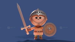 中世纪婴儿角色-Baby Medieval Character
