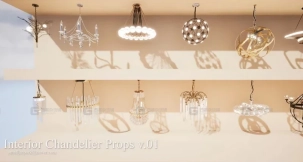 【UE】室内吊灯道具 v.01  Interior Chandelier Props v.01