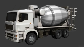混凝土搅拌车 - Truck (concrete mixer) 3D model-227