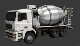 混凝土搅拌车 - Truck (concrete mixer) 3D model-227