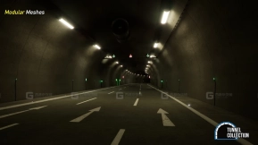 【UE】模块化公路隧道模型Vol.1 Modular Tunnel Collection - Vol. 1