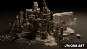 古老神庙3.0 古代遗迹的3DKitbash资产包