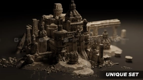 古老神庙3.0 古代遗迹的3DKitbash资产包