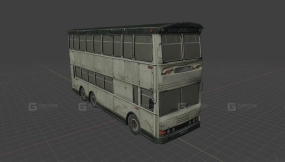 白色巴士RE6 - White bus RE6 3D model-77