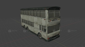 白色巴士RE6 - White bus RE6 3D model-77