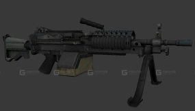 M249轻机枪-M249 3D model-9