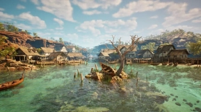 【UE】中世纪海滨村庄建筑模型  Medieval Seaside Village