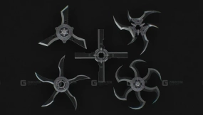 科幻手里剑套件 Scifi shuriken pack
