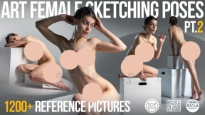 1200+ 女性艺术素描姿势 第二部分  1200+ Art Female Sketching Poses Part 2