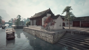 南方建筑江南水乡中式场景 nanfang UE