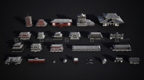 【Kitbash3D】古代日本建筑 Edo Japan