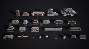 【Kitbash3D】古代日本建筑 Edo Japan