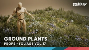 【UE】植被 VOL.17 - 地面植物（低多边形）  Foliage VOL.17 - Ground Plants (Low Poly)