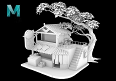 【Maya 案例】新手必看大型场景建模来啦~喵喵江湖场景制作；带你了解模型布线卡线制作规范