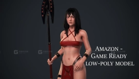 【UE】亚马逊女战士，原住民骑士写实少女 MMORPG 风格化角色  Amazon Female Warrior, Native Knight Realistic Girl MMORPG Stylized Character