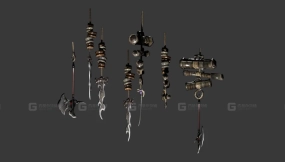 悬挂武器 3D模型-37 - Hanging Weapins 3D model-37
