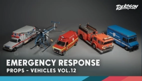 【UE】车辆 VOL.12 - 应急响应 Vehicles VOL.12- Emergency Response (Low Poly)