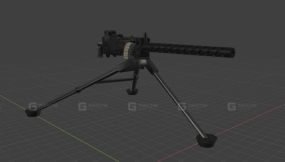 M2勃朗宁重机枪3D模型-48 - M2 Browning 3D model-48