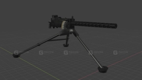 M2勃朗宁重机枪3D模型-48 - M2 Browning 3D model-48