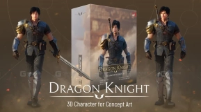 龙骑士人物角色模型 Dragon Knight 3D Character for Concept Art