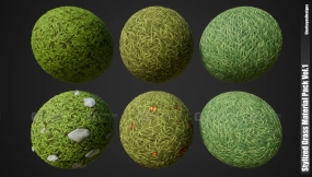 【UE】风格化草材质包Vol.1 Stylized Grass Material Pack Vol.1