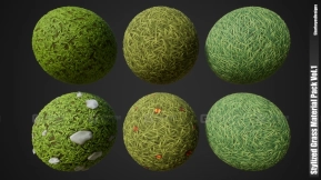 【UE】风格化草材质包Vol.1 Stylized Grass Material Pack Vol.1