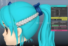 编织和垂直卷曲发型工具 DmBraidRollCreate for Maya